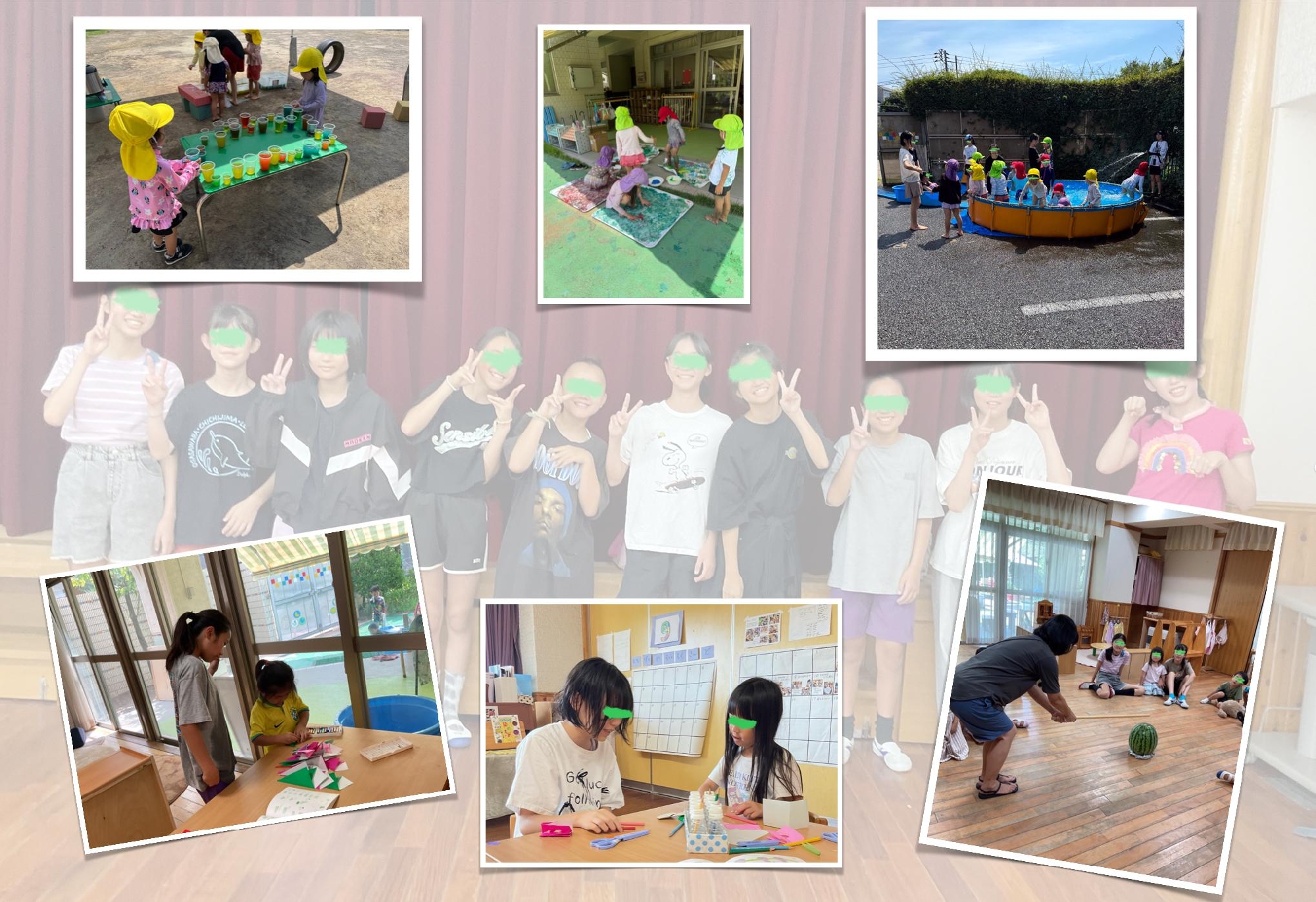 8月の園だより 卒園生のボランティア